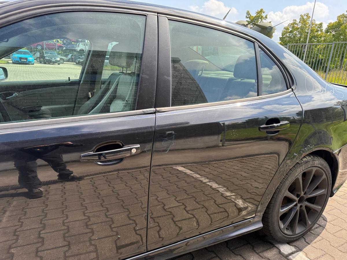 Saab 9-3 YS3F original Tür hinten links 298 Jet Black Rohbau Limo BJ08